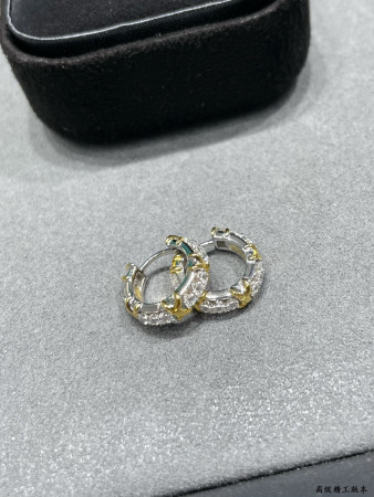 T*f*ny & co. mini cross dual-tone hoop earrings