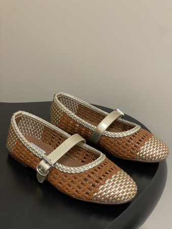 UA Alaïa Hollow Woven Mary Jane Flats(Customized Size 7-10 days production time)