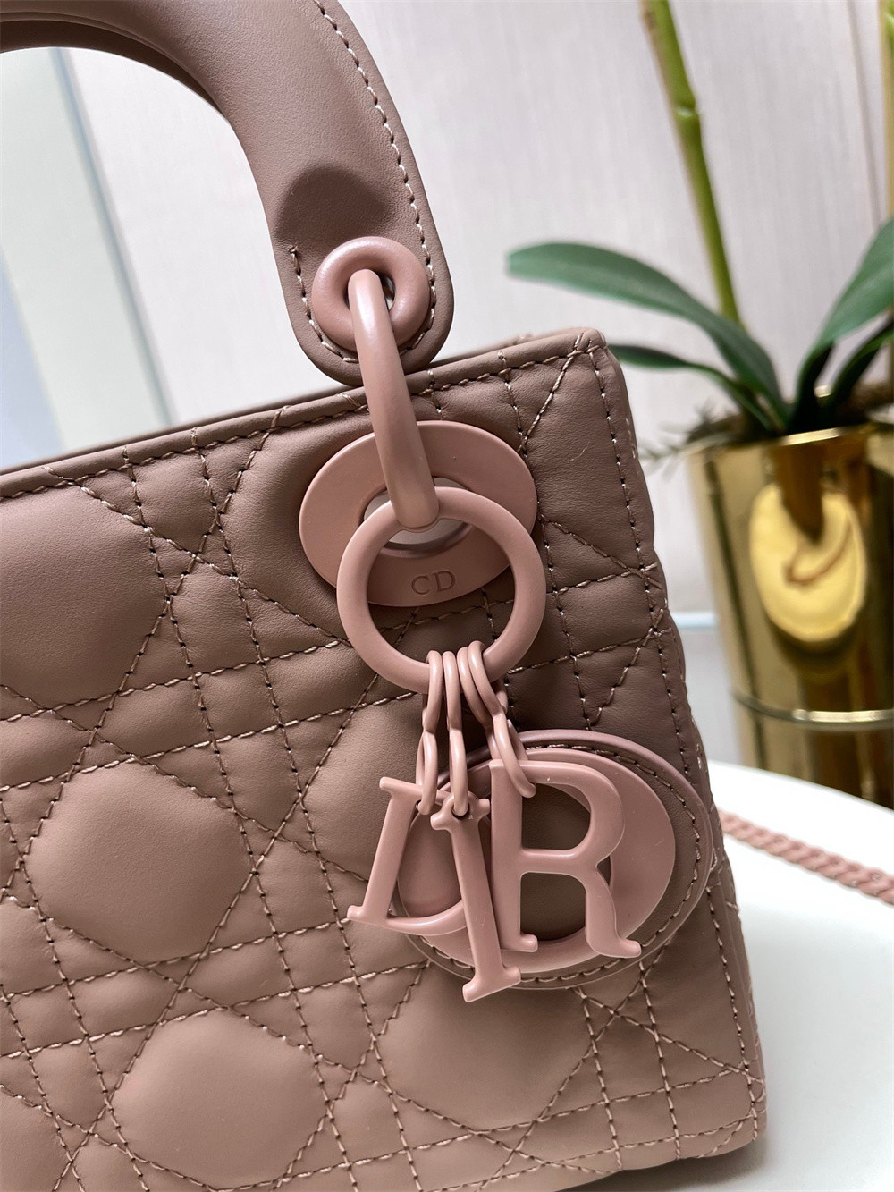 mini lady D*or bag 6.5 x 6 x 3 inches