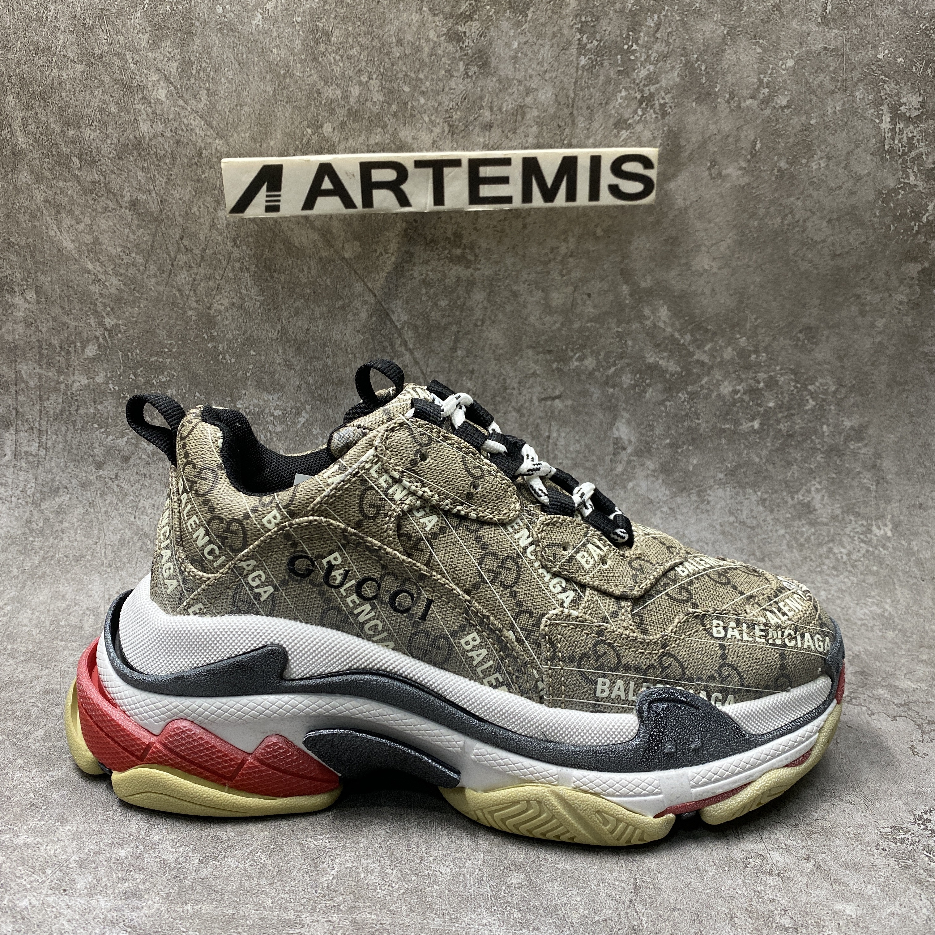 Balenciga x G The Hacker Project Triple S Beige