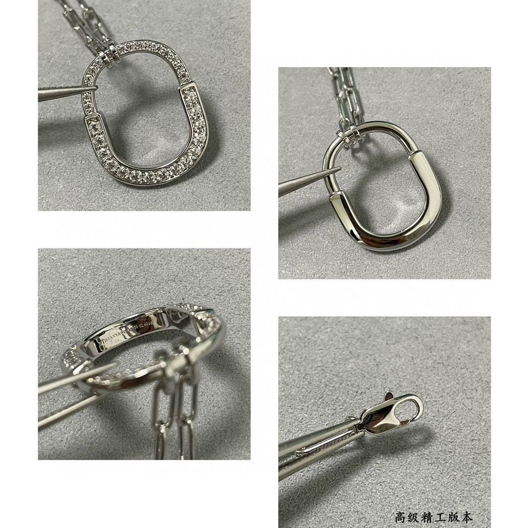 t*f*ny & co. full Di*m*nd lock necklace