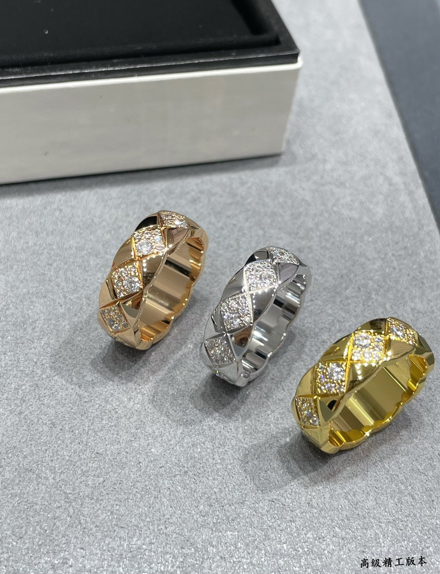 ch*el wide Di*m*nd square ring