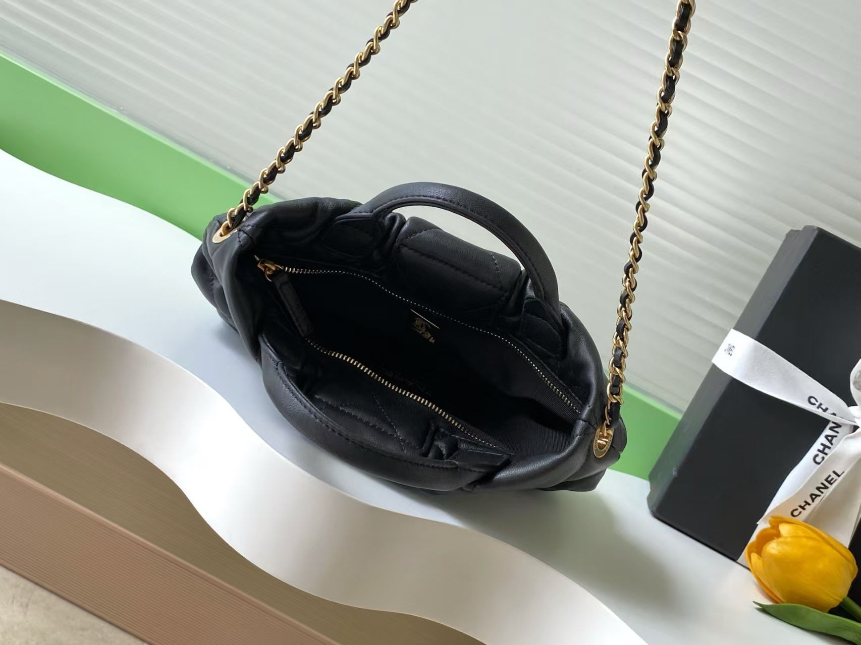 Ch*el mini bow bag 18x26x5cm