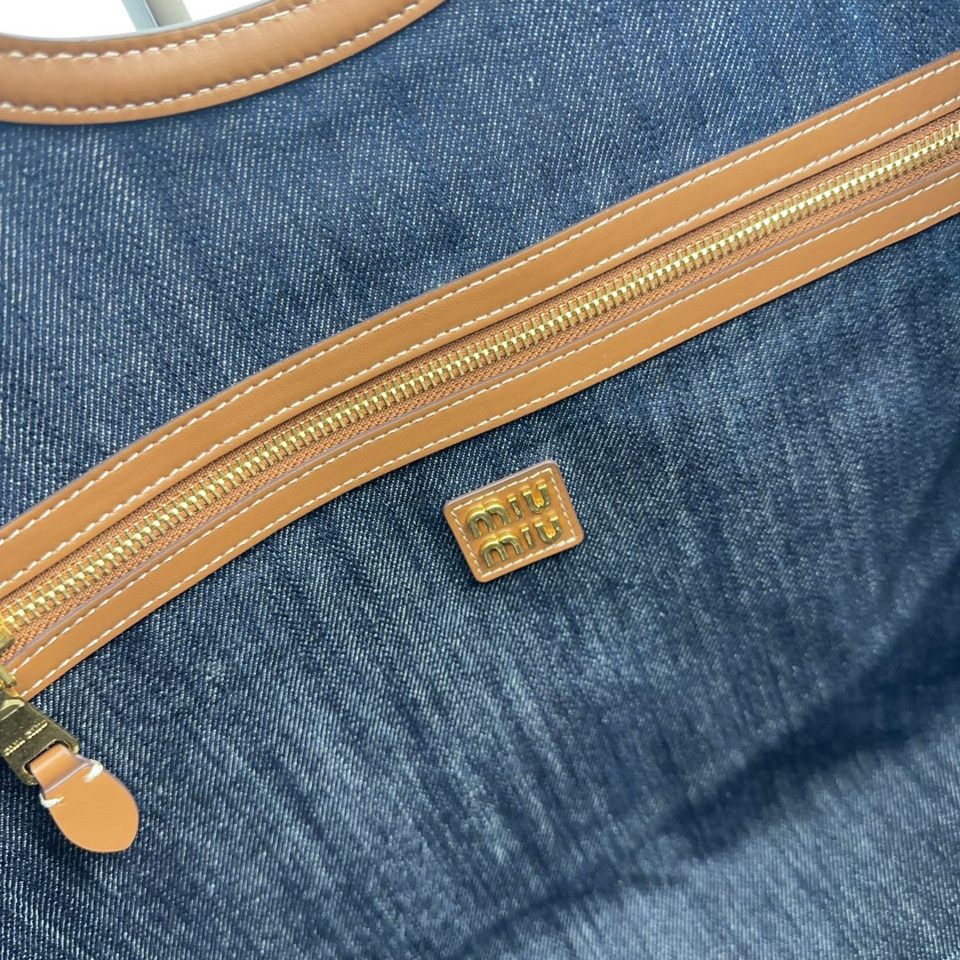Miu Miu IVY denim bag 37x 36x18cm