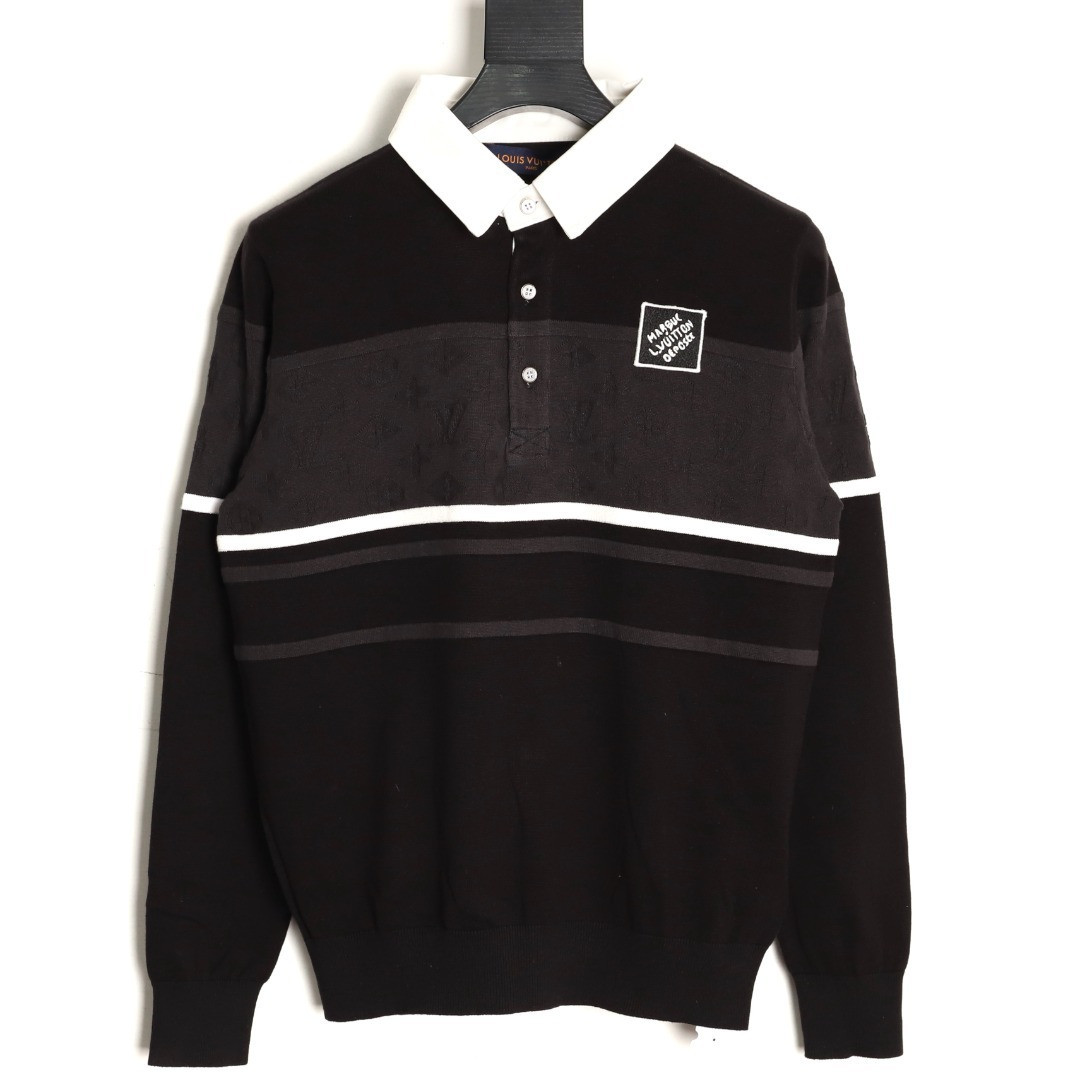l0*is V*t0n lv knitting polo shirt