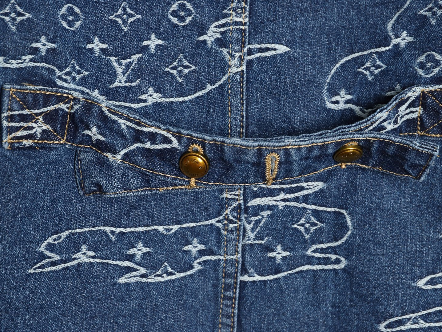 l0*is V*t0n lv pharrell nigo tyler denim jacket suit