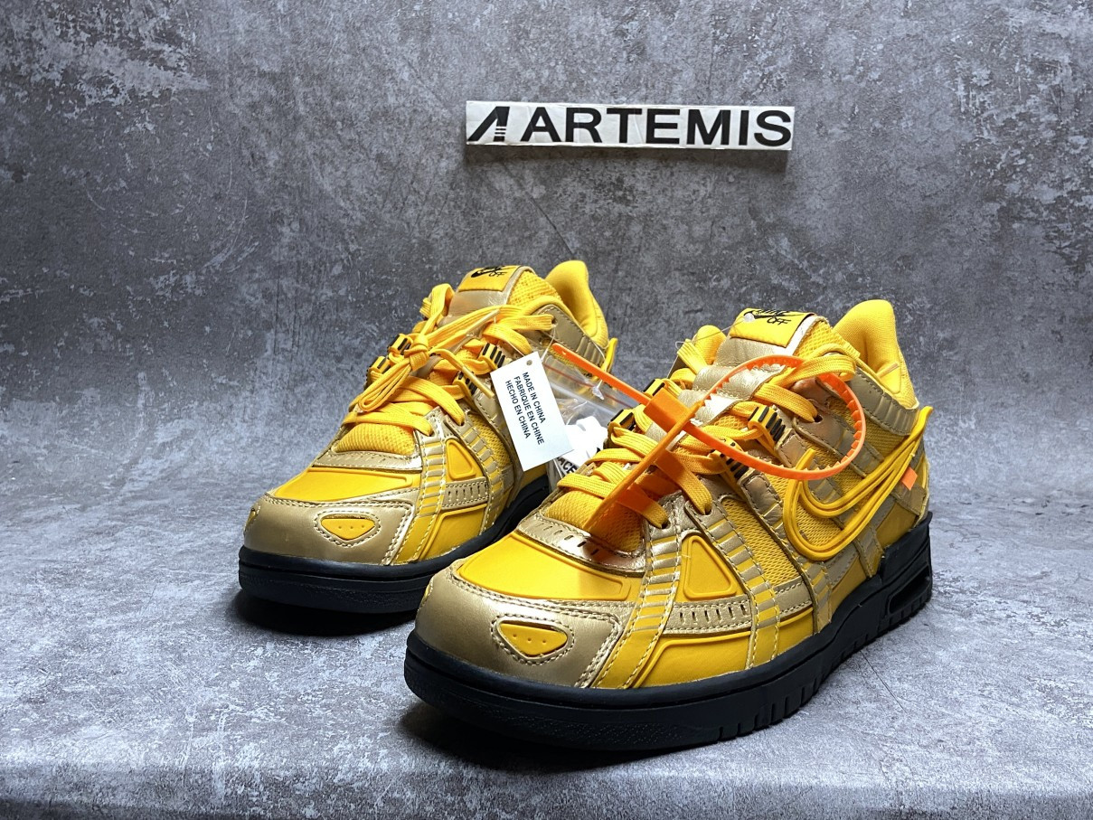 Nike Air Rubber Dunk Off-White University Gold