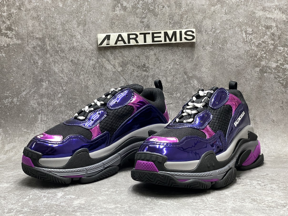 Balenciga Triple S Sneaker Bright Purplish Red