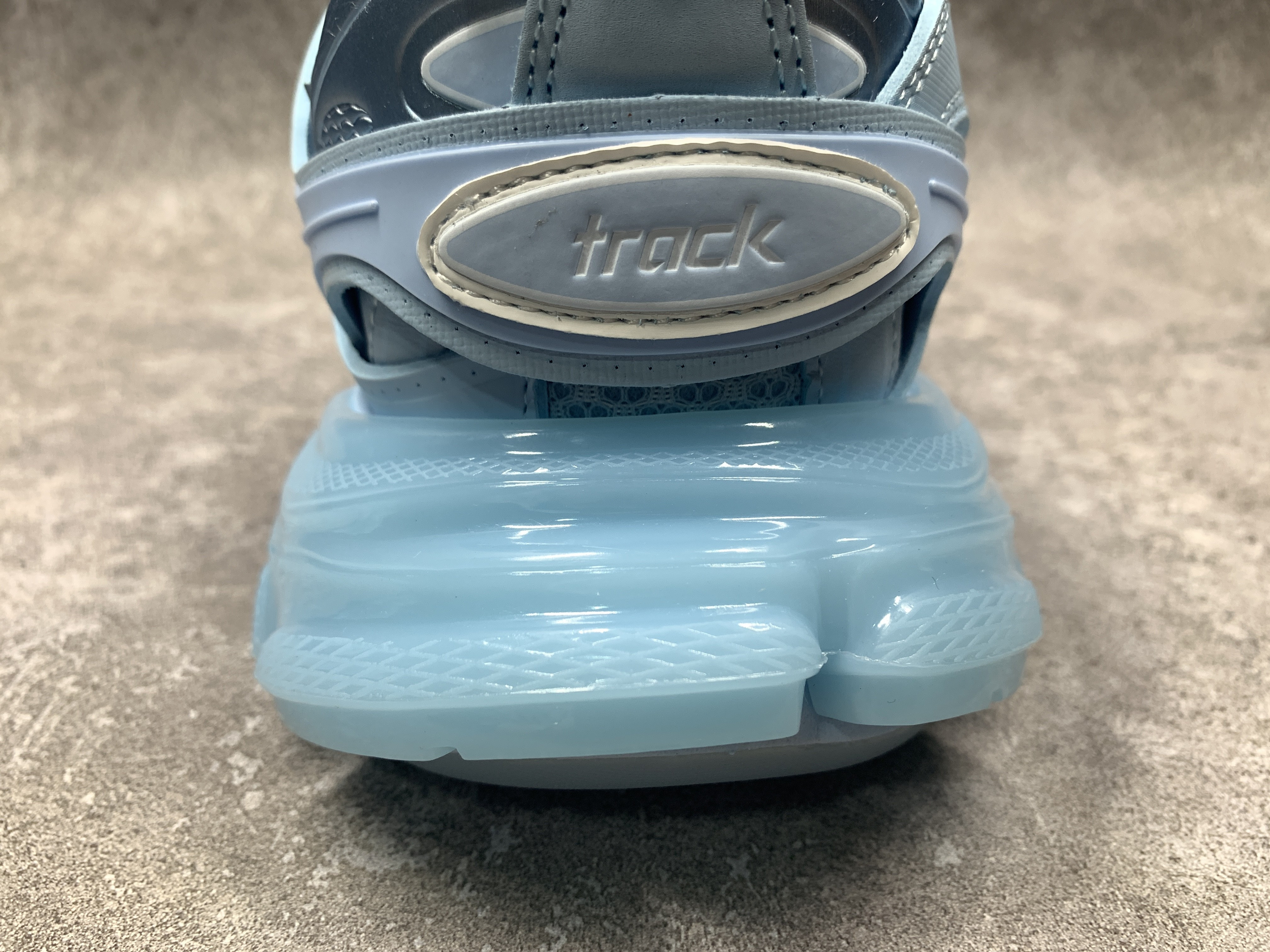 Balenciga Track Sneaker Clear Sole Light Blue