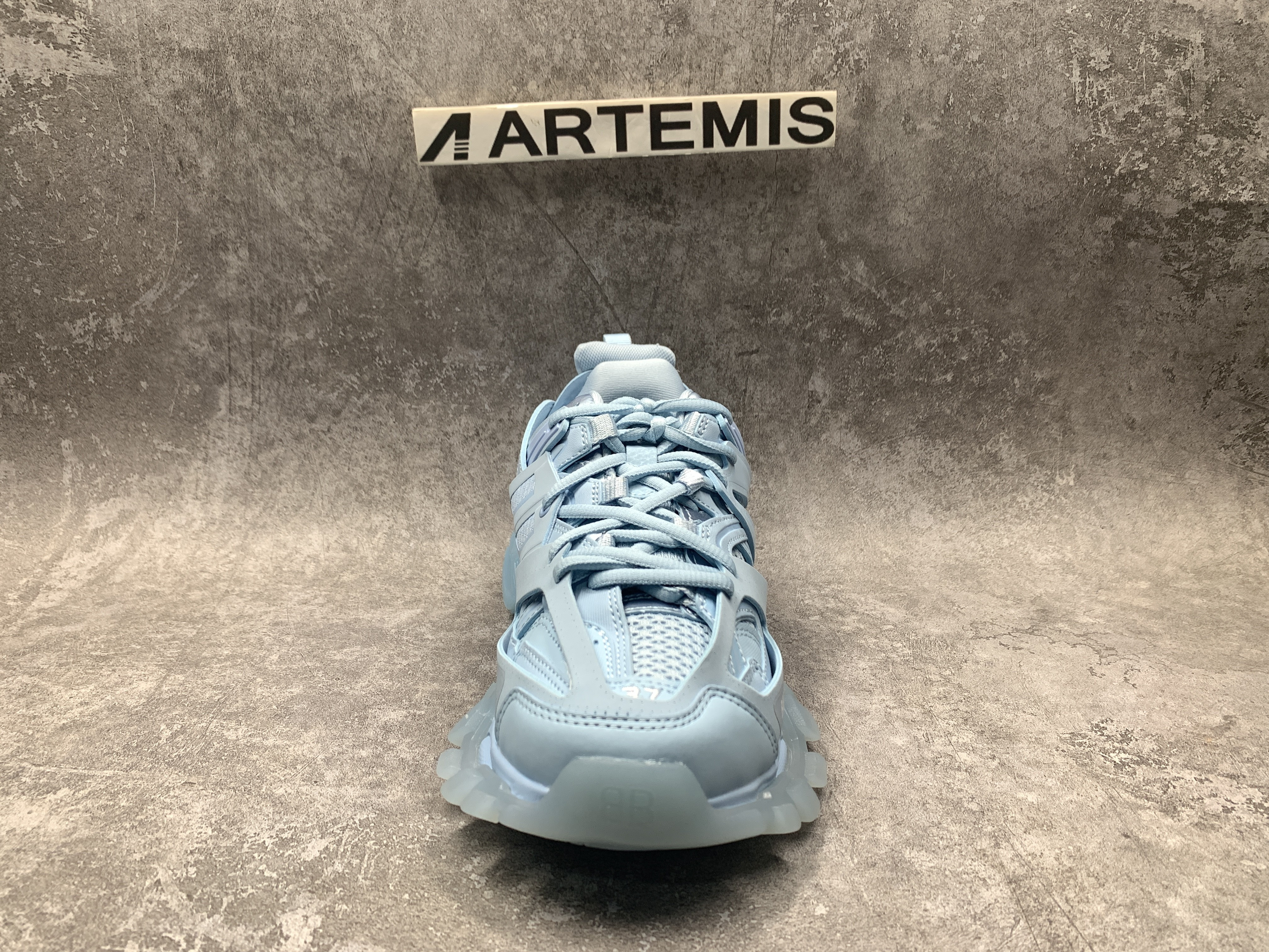 Balenciga Track Sneaker Clear Sole Light Blue