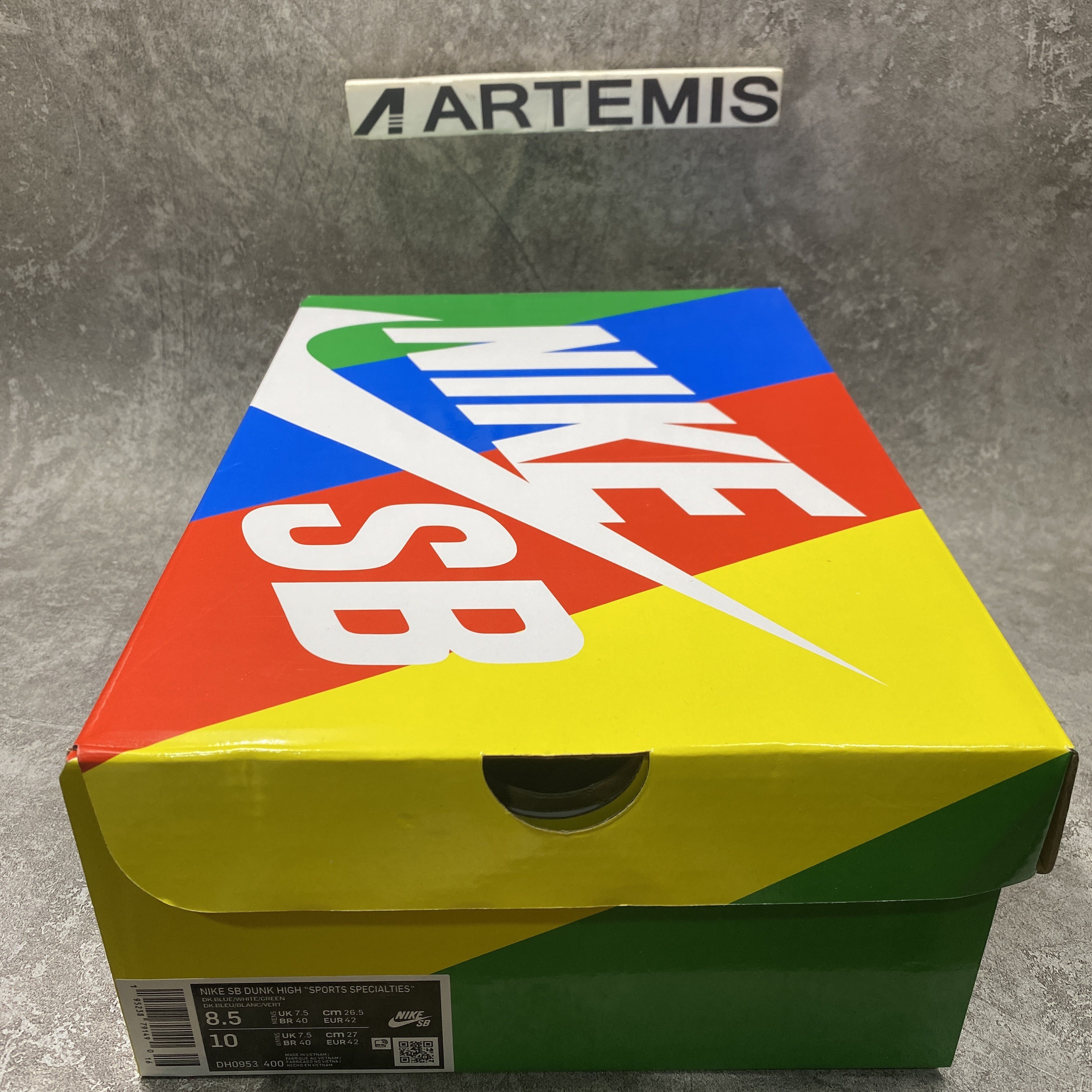 Nike Dunk High Sports Specialties White Navy