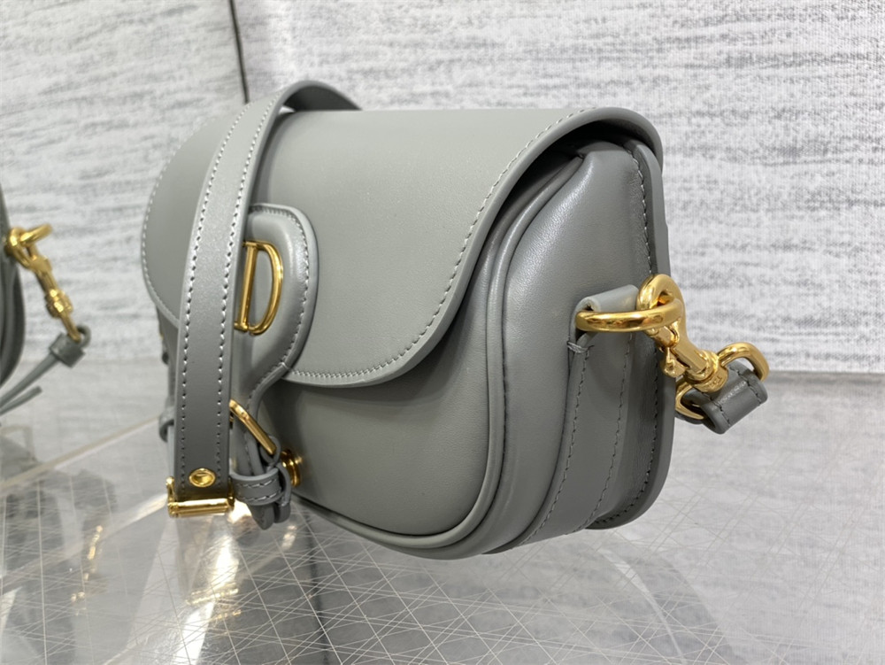 D*or bobby east-west bag latte box calfskin grey