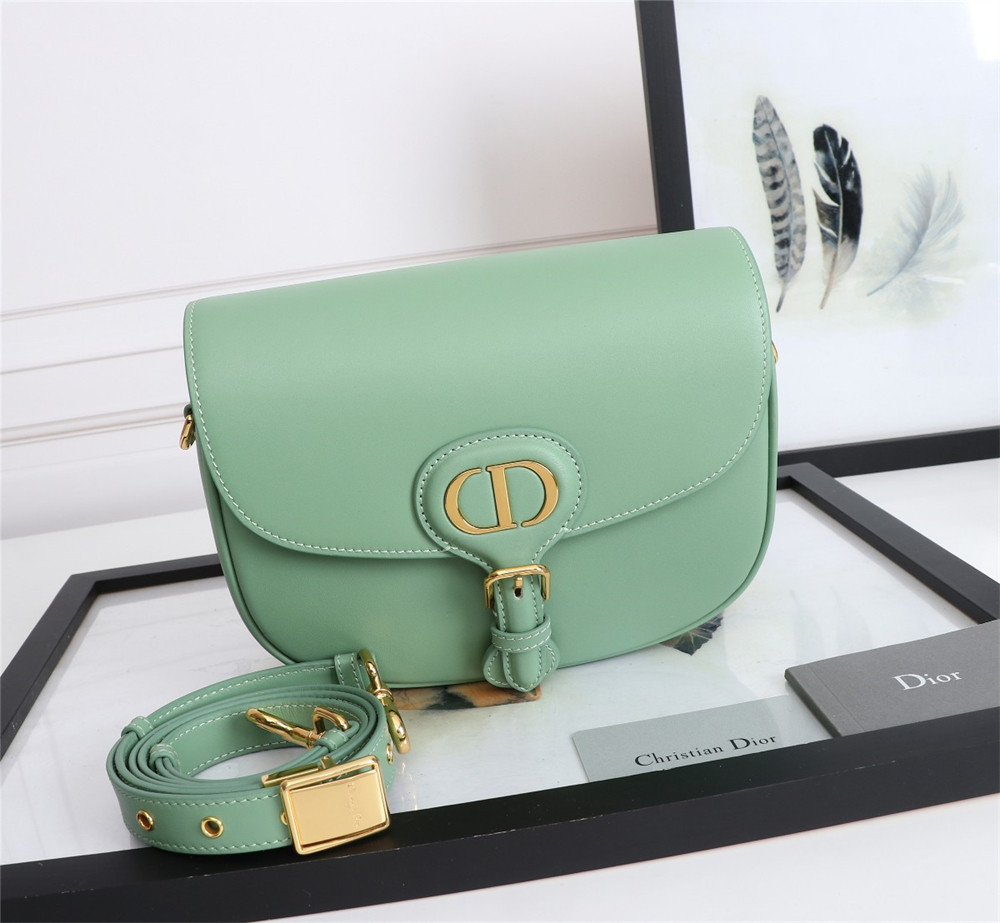 medium D*or bobby bag green box calfskin