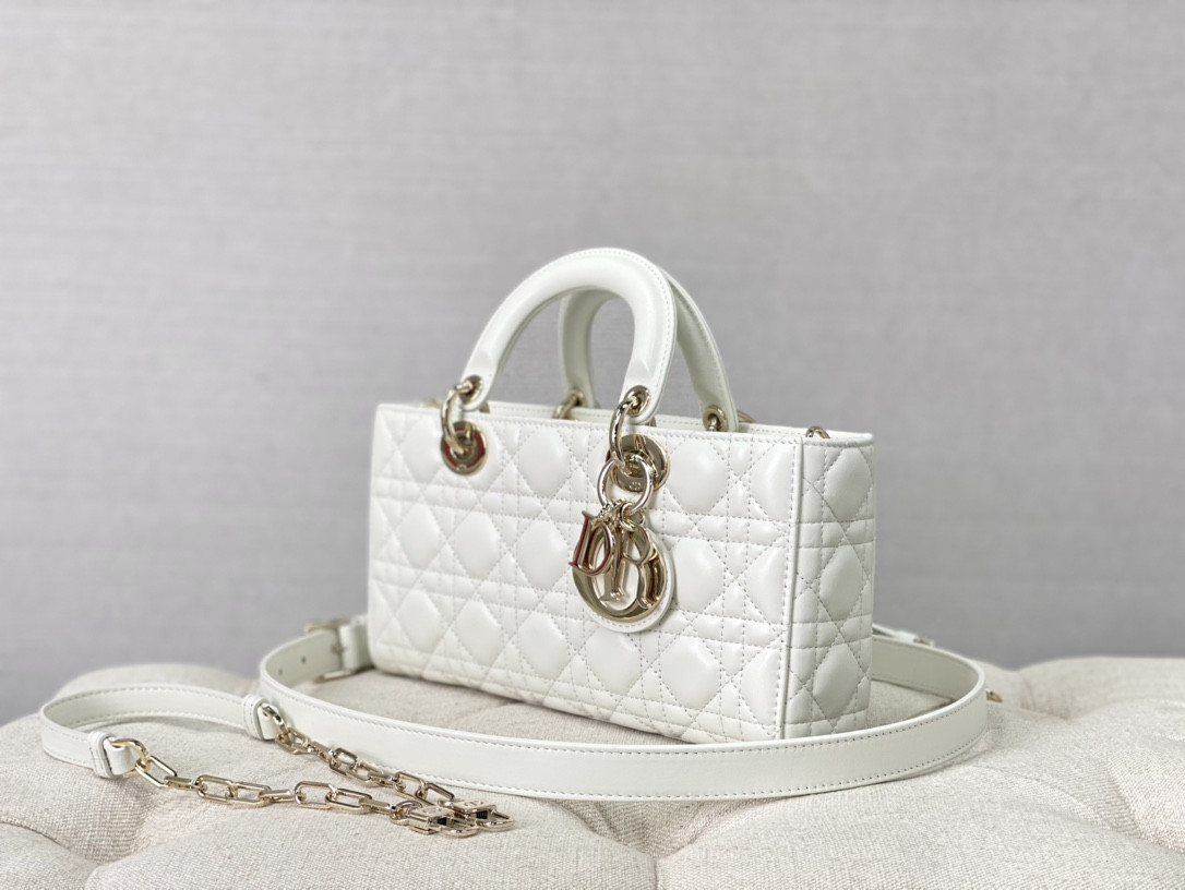D*or lady d-joy bag medium white 26 x 13.5 x 5 cm