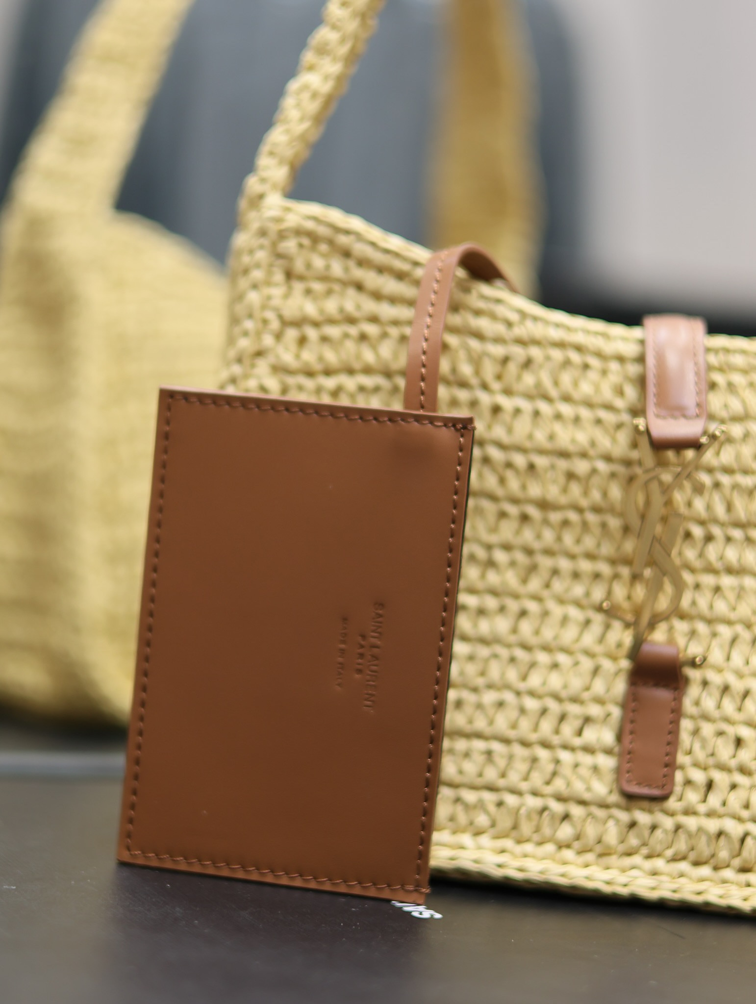 Y*L le 5 À 7 mini in raffia color natural 9.06x6.30x2.56 inches