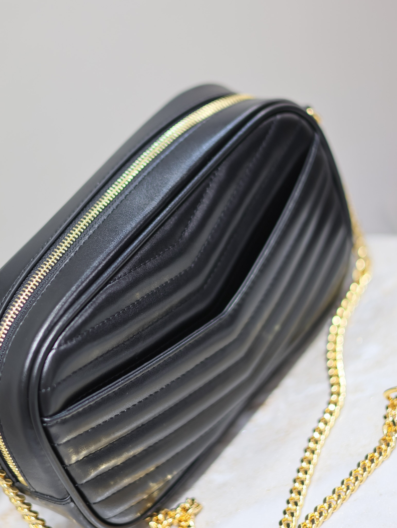 Y*L mini lou in quilted leather 7.5 x 4.1 x 2 inches