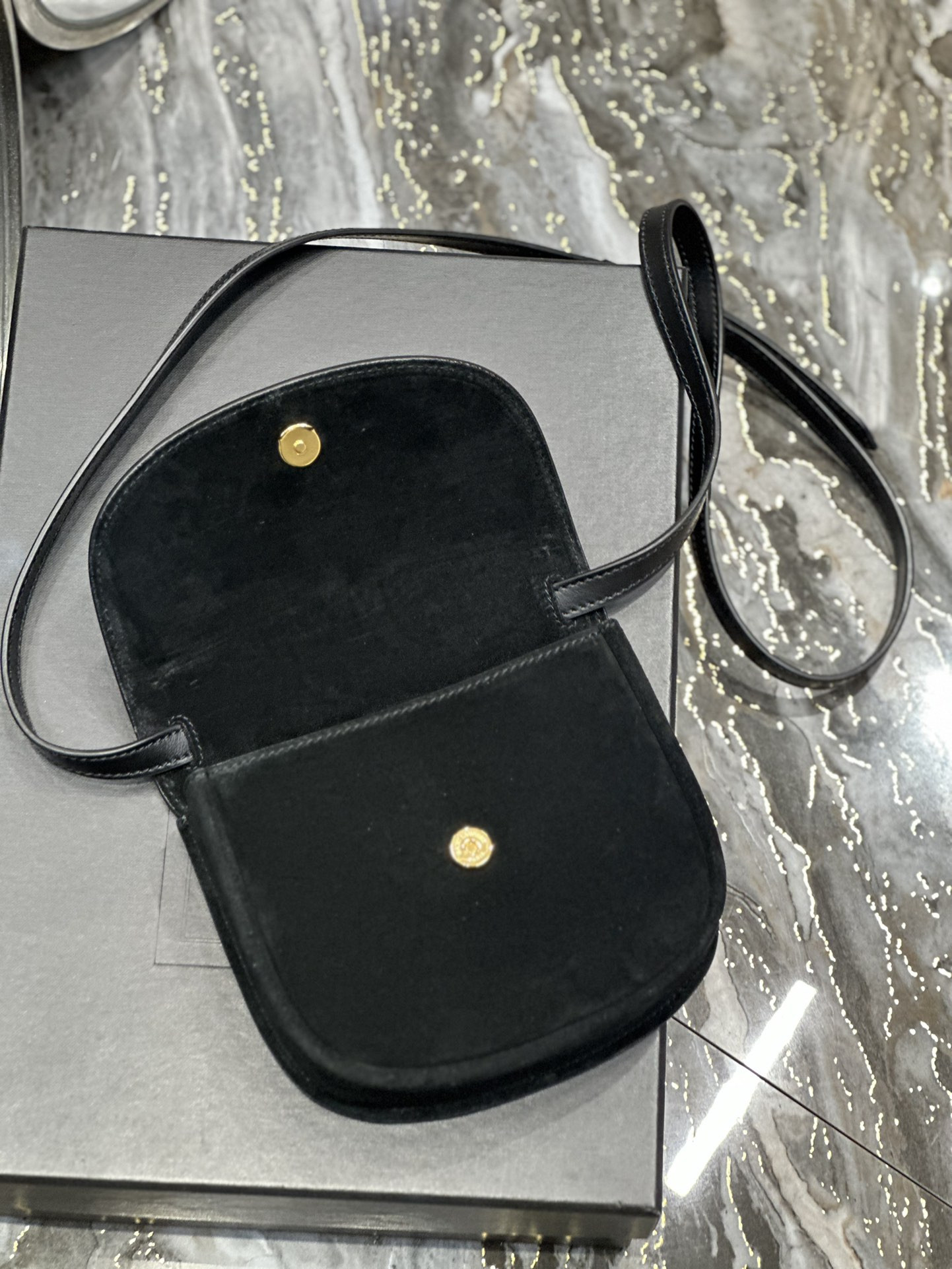 Y*L kaia small satchel in smooth leather  7.2 x 6.1 x 2.1 inches